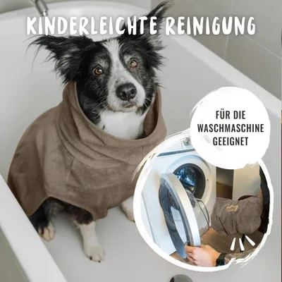 Rudelkönig Peignoir pour chiens en coton Rudelkönig Peignoir pour chiens en coton