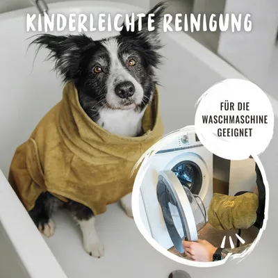 Rudelkönig Hundebademantel aus Baumwolle verstellbar Rudelkönig Hundebademantel aus Baumwolle verstellbar
