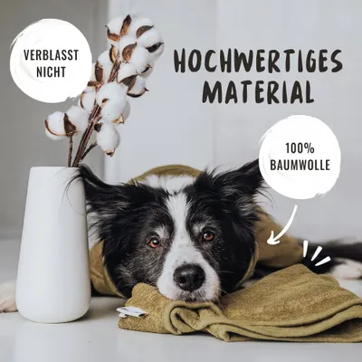 Rudelkönig Hundebademantel aus Baumwolle verstellbar Rudelkönig Hundebademantel aus Baumwolle verstellbar