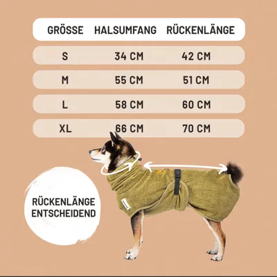 Rudelkönig Hundebademantel aus Baumwolle verstellbar Rudelkönig Hundebademantel aus Baumwolle verstellbar