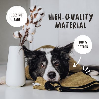 Rudelkönig Peignoir pour chiens en coton