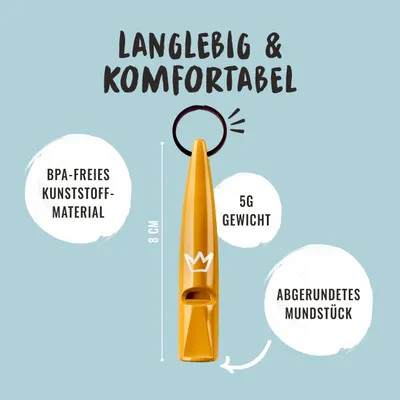 Rudelkönig Hundepfeife für Rückruf & Hundetraining