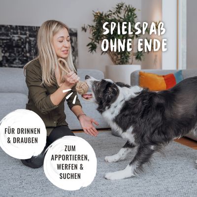 Rudelkönig Seilspielzeug für Hunde 3er Set Baumwolle