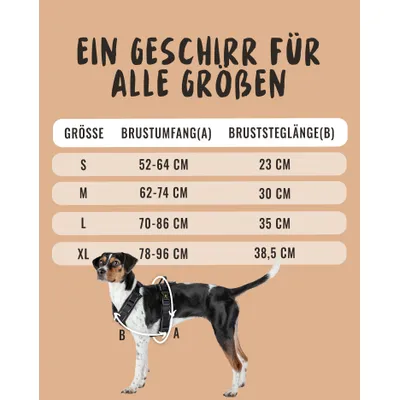 Rudelkönig Hundegeschirr Paola verstellbar, gepolstert, reflektierend