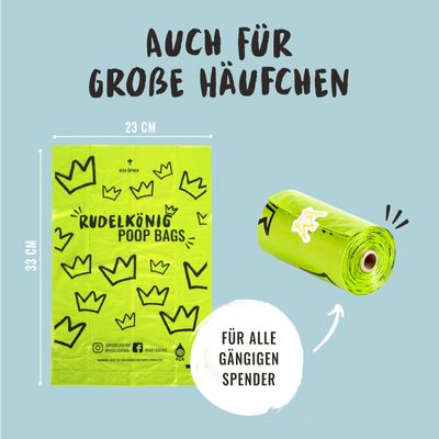Rudelkönig Kotbeutel für Hunde, nachhaltige Hundekotbeutel