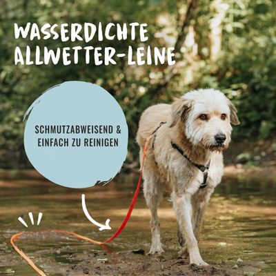 Rudelkönig Schleppleine wasserfest für Hundetraining und Freilauf