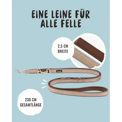 Rudelkönig Laisse pour chien Paola avec rembourrage réfléchissant Rudelkönig Laisse pour chien Paola avec rembourrage réfléchissant
