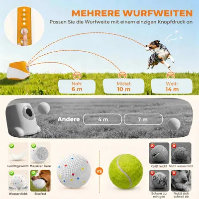 PawHut Automatischer Ballwerfer PawHut Automatischer Ballwerfer