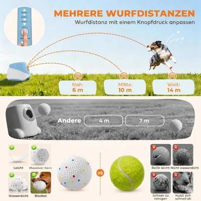 PawHut Automatischer Ballwerfer PawHut Automatischer Ballwerfer