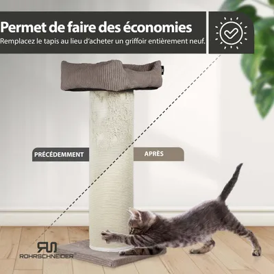 Rohrschneider Arbre à chat en velours côtelé XL