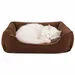 lionto Katzenbett mit Plüsch, tiefem Einstieg und waschbarem Bezug