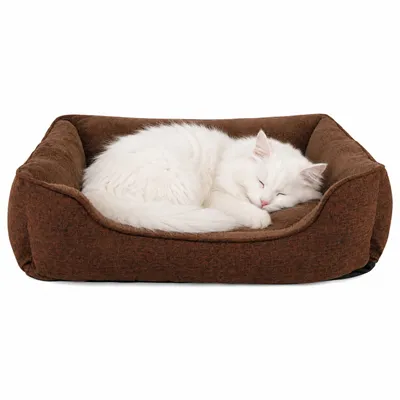 lionto panier pour chat avec coussin réversible et entrée basse lionto panier pour chat avec coussin réversible et entrée basse