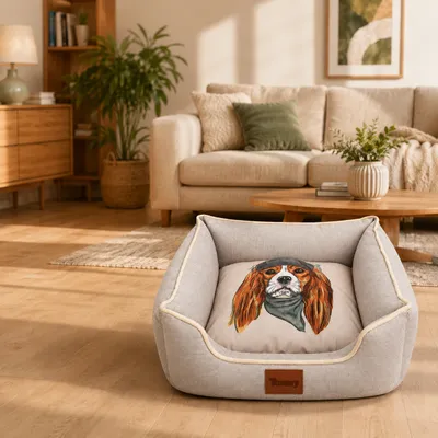 Yommy – Hundebett – Sommerleinen