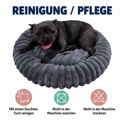 Yommy Kuschelbett Rund aus Plüsch