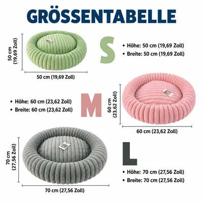 Yommy Kuschelbett Rund aus Plüsch Yommy Kuschelbett Rund aus Plüsch