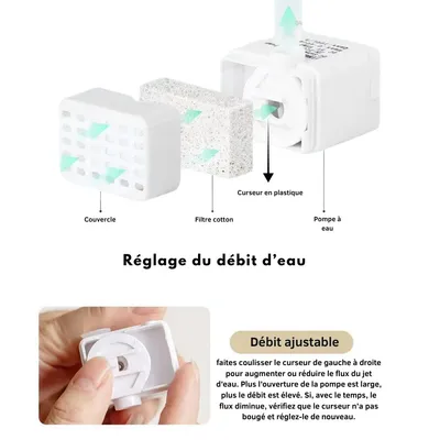 COSYFUR Fontaine à Eau Chat Céramique 1,8 L - Pompe Silencieuse 25 dB COSYFUR Fontaine à Eau Chat Céramique 1,8 L - Pompe Silencieuse 25 dB