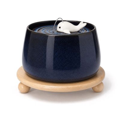 COSYFUR Fontaine à Eau Chat Céramique 1,8 L - Pompe Silencieuse 25 dB