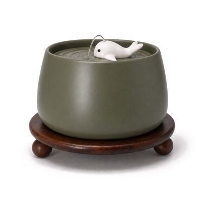 COSYFUR Fontaine à Eau Chat Céramique 1,8 L - Pompe Silencieuse 25 dB