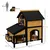 Zatte Katzenhaus Tannenholz 2 Etagen, winterfest, erhöht 96x65x85 cm Zatte Katzenhaus Tannenholz 2 Etagen, winterfest, erhöht 96x65x85 cm