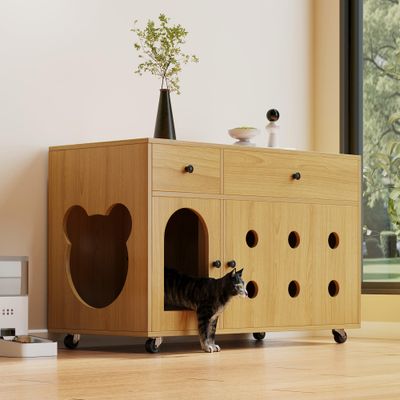 Zatte Katzentoiletten-Schrank geruchsisoliert, Ablassplatte 100x45x66