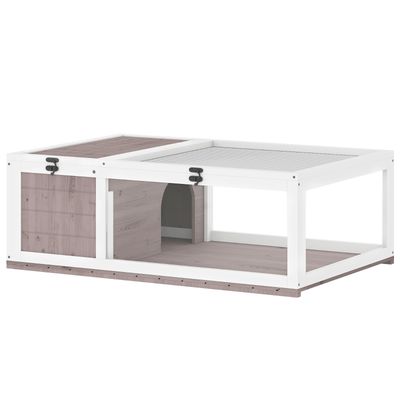 Zatte Schildkrötenhaus Holz, aufklappbar, 91x60x32 cm