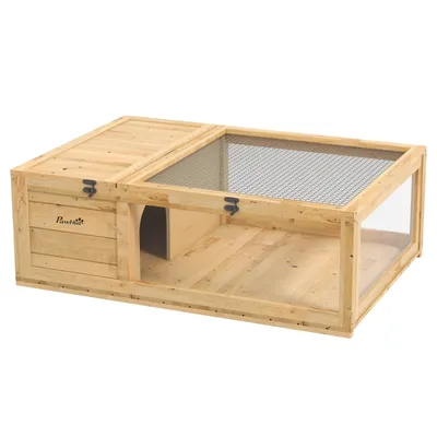 Zatte Maison tortue bois, ouvrable, 91x60x32 cm, jaune