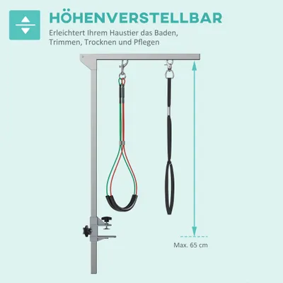 Zatte Fellpflege-Arm klappbar, Klemme, für mittelgroße Hunde Zatte Fellpflege-Arm klappbar, Klemme, für mittelgroße Hunde
