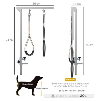 Zatte Bras toilettage pliable, pince, chiens de taille moyenne