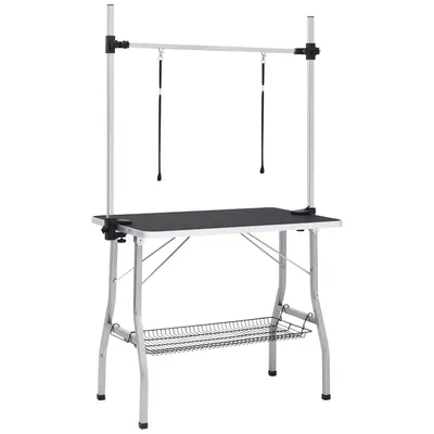 Zatte Table toilettage pliable réglable 90x60x76 cm, noir Zatte Table toilettage pliable réglable 90x60x76 cm, noir