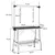Zatte Table toilettage pliable réglable 90x60x76 cm, noir Zatte Table toilettage pliable réglable 90x60x76 cm, noir