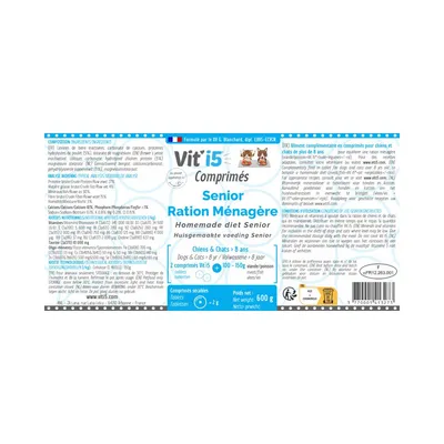 Laboratoire A.N.E - Vit'i5 Blue Senior Tabletten - Selbstgemachtes Futter