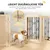 Zatte Barrière bébé animal 4 panneaux, MDF/acier, avec porte Zatte Barrière bébé animal 4 panneaux, MDF/acier, avec porte