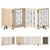 4 panneaux; MDF/acier; avec porte