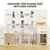 Zatte Barrière bébé animal 4 panneaux, MDF/acier, avec porte Zatte Barrière bébé animal 4 panneaux, MDF/acier, avec porte