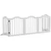 Zatte Hundegitter 5 Paneele klappbar, Massivholz/MDF, Weiß