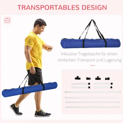 Zatte Kit haies agility 4 haies + slalom, plastique, blanc Zatte Kit haies agility 4 haies + slalom, plastique, blanc