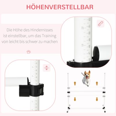 Zatte Kit haies agility 4 haies + slalom, plastique, blanc