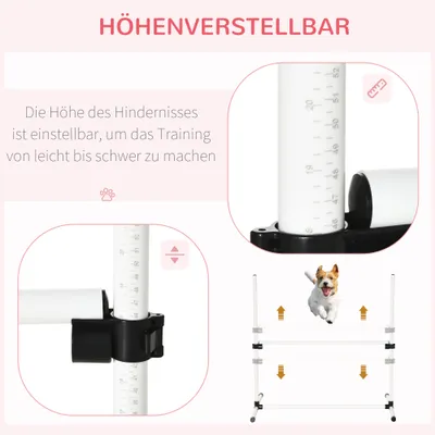 Zatte Kit haies agility 4 haies + slalom, plastique, blanc Zatte Kit haies agility 4 haies + slalom, plastique, blanc