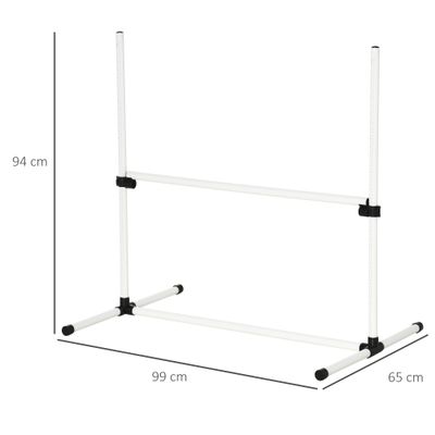 Zatte Agility Hürdenset 4 Hürden + Slalom, Kunststoff, Weiß