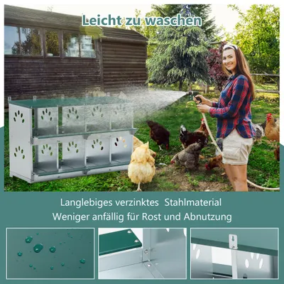 Zatte Pondoir poules 8 cases métal, mural, aéré Zatte Pondoir poules 8 cases métal, mural, aéré