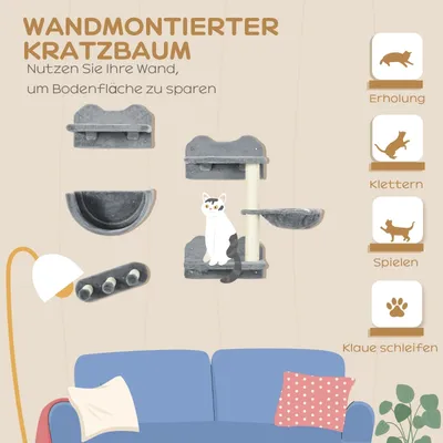 Zatte Mur chat 4 pcs, échelle, hamac, jusqu'à 5 kg Zatte Mur chat 4 pcs, échelle, hamac, jusqu'à 5 kg
