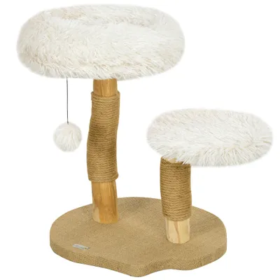 Zatte Arbre à chat 61 cm bouleau, balle, lit, 5 kg, blanc Zatte Arbre à chat 61 cm bouleau, balle, lit, 5 kg, blanc