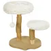 Zatte Kratzbaum 61 cm Birke, Spielball, Bett, bis 5 kg, Weiß