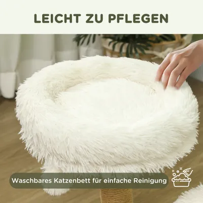 Zatte Arbre à chat 61 cm bouleau, balle, lit, 5 kg, blanc Zatte Arbre à chat 61 cm bouleau, balle, lit, 5 kg, blanc