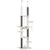 Zatte Arbre à chat plafond 225-255 cm, hamacs, panier, blanc Zatte Arbre à chat plafond 225-255 cm, hamacs, panier, blanc