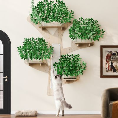 Zatte Arbre mur forme arbre pin, plateformes 155x210 cm