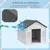 Zatte Niche chien toit 2 pans imperméable, 20 kg 65x75x63 cm Zatte Niche chien toit 2 pans imperméable, 20 kg 65x75x63 cm