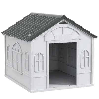 Zatte Niche chien toit 2 pans imperméable, 20 kg 65x75x63 cm Zatte Niche chien toit 2 pans imperméable, 20 kg 65x75x63 cm