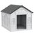 Toit 2 pans; Gris; 65x75x63 cm