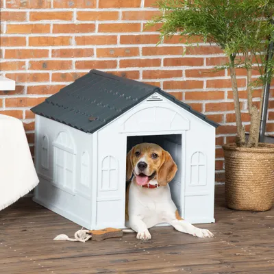 Zatte Niche chien toit 2 pans imperméable, 20 kg 65x75x63 cm Zatte Niche chien toit 2 pans imperméable, 20 kg 65x75x63 cm